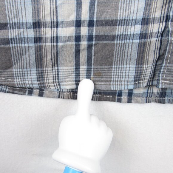 MK Machine Shirt Men's XL Snap Button Western Graphic Plaid Short Sleeve - Picture 5 of 8